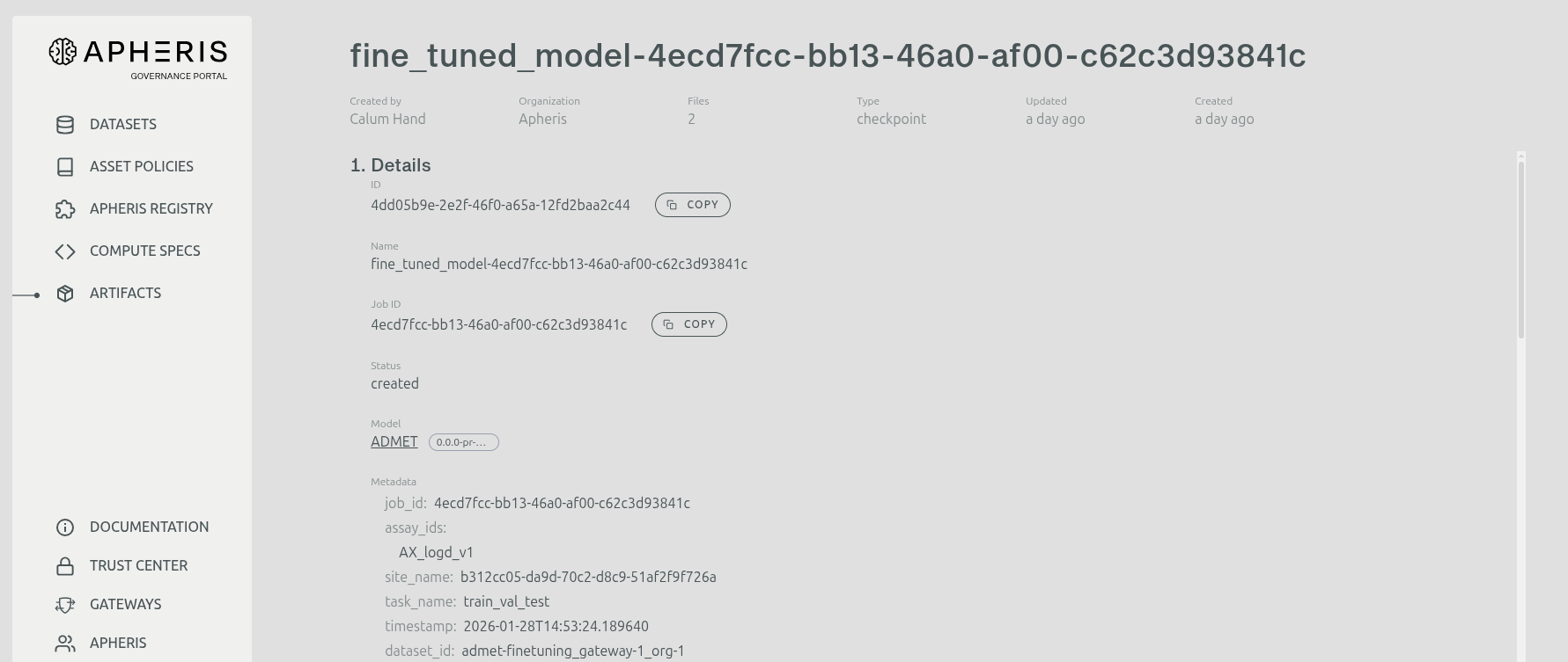 governance-artifact-details-metadata-with-navbar